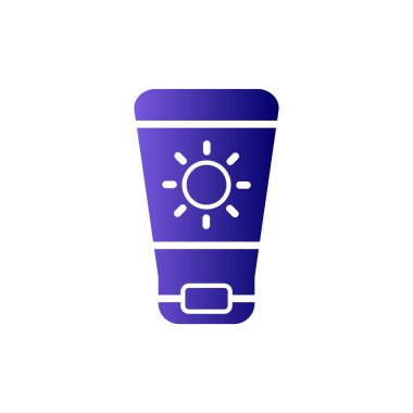 güneş kremi ikonu modern basit illüstrasyon, Güneş Kremi