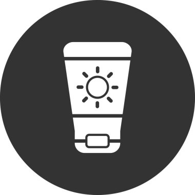 güneş kremi ikonu modern basit illüstrasyon, Güneş Kremi