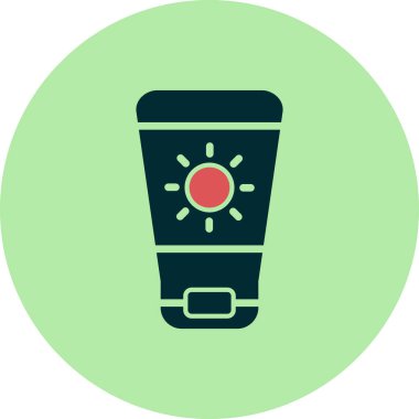 güneş kremi ikonu modern basit illüstrasyon, Güneş Kremi