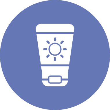 güneş kremi ikonu modern basit illüstrasyon, Güneş Kremi