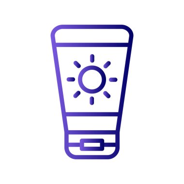 güneş kremi ikonu modern basit illüstrasyon, Güneş Kremi