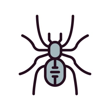 Böcek simgesinin vektör çizimi. Tarantula 