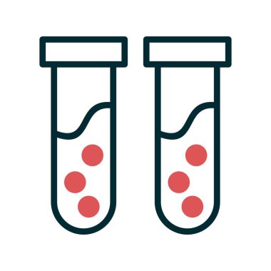 Test tüpü ikon vektörü. İnce çizgi işareti. izole edilmiş sınır sembolü çizimi 
