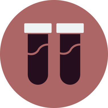 Test tüpü ikon vektörü. İnce çizgi işareti. izole edilmiş sınır sembolü çizimi 