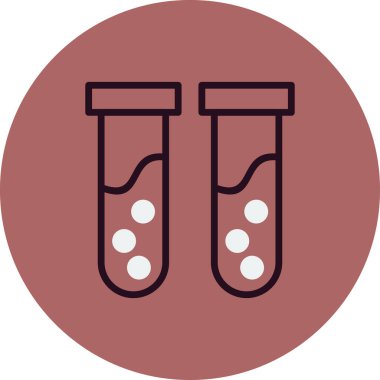 Test tüpü ikon vektörü. İnce çizgi işareti. izole edilmiş sınır sembolü çizimi 