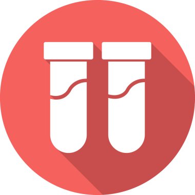 Test tüpü ikon vektörü. İnce çizgi işareti. izole edilmiş sınır sembolü çizimi 