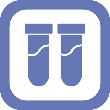 Test tüpü ikon vektörü. İnce çizgi işareti. izole edilmiş sınır sembolü çizimi 