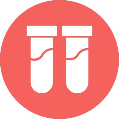 Test tüpü ikon vektörü. İnce çizgi işareti. izole edilmiş sınır sembolü çizimi 