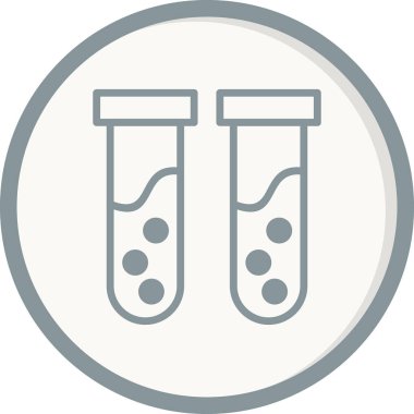 Test tüpü ikon vektörü. İnce çizgi işareti. izole edilmiş sınır sembolü çizimi 