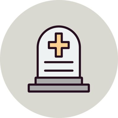 Mezar taşı. Basit web simgesi tasarımı. Mezar taşı 