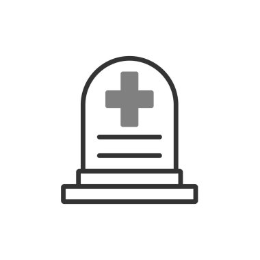 Mezar taşı. Basit web simgesi tasarımı. Mezar taşı 