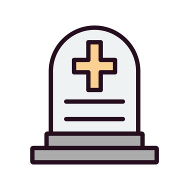 Mezar taşı. Basit web simgesi tasarımı. Mezar taşı 