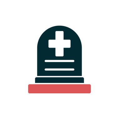 Mezar taşı. Basit web simgesi tasarımı. Mezar taşı 