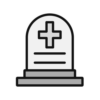 Mezar taşı. Basit web simgesi tasarımı. Mezar taşı 