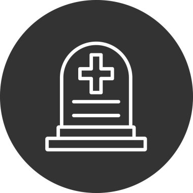 Mezar taşı. Basit web simgesi tasarımı. Mezar taşı 