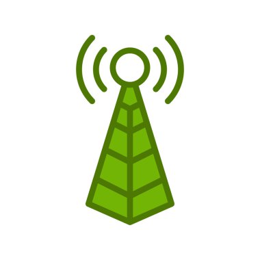 Anten. Web simgesi basit bir illüstrasyon. Kule 
