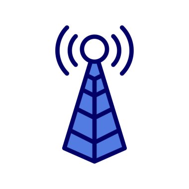 Anten. Web simgesi basit bir illüstrasyon. Kule 