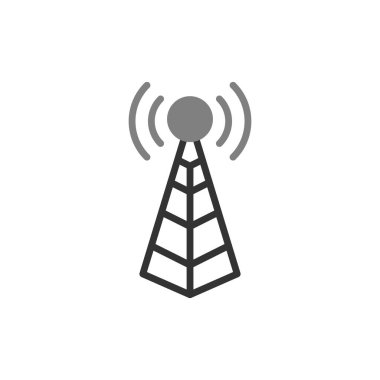 Anten. Web simgesi basit bir illüstrasyon. Kule 