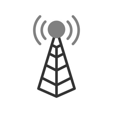 Anten. Web simgesi basit bir illüstrasyon. Kule 