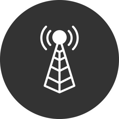Anten. Web simgesi basit bir illüstrasyon. Kule 