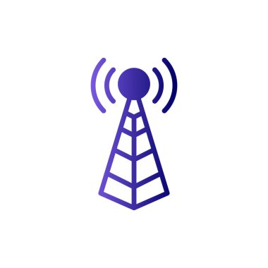 Anten. Web simgesi basit bir illüstrasyon. Kule 