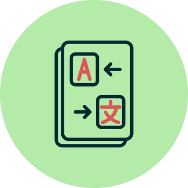 Çeviri modern simgesinin vektör illüstrasyonu