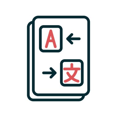 Çeviri modern simgesinin vektör illüstrasyonu