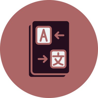 Çeviri modern simgesinin vektör illüstrasyonu