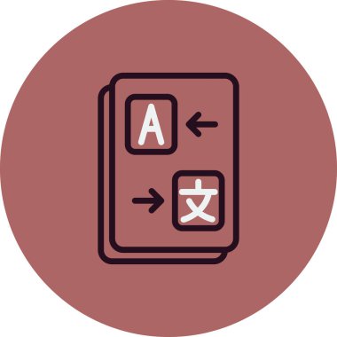 Çeviri modern simgesinin vektör illüstrasyonu