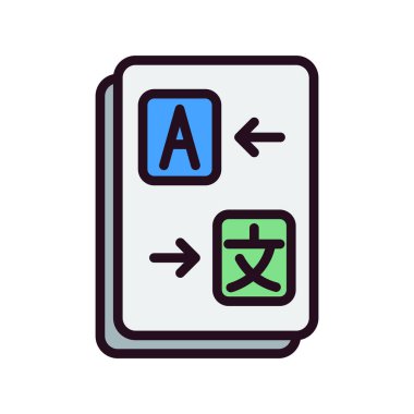 Çeviri modern simgesinin vektör illüstrasyonu