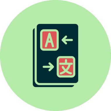 Çeviri modern simgesinin vektör illüstrasyonu