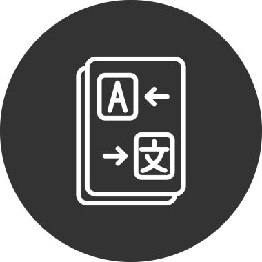 Çeviri modern simgesinin vektör illüstrasyonu