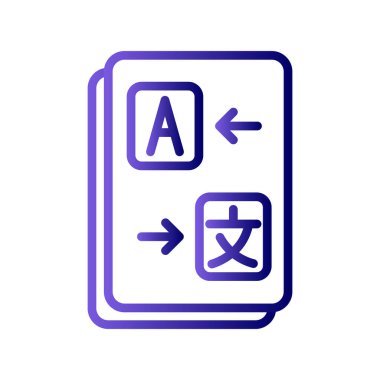Çeviri modern simgesinin vektör illüstrasyonu