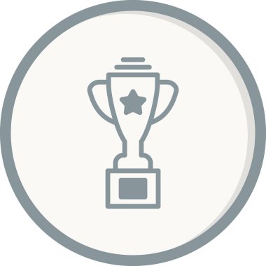 Kupa ikonu vektörü. İnce çizgi işareti. izole edilmiş sınır sembolü çizimi