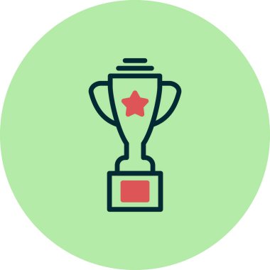 Kupa ikonu vektörü. İnce çizgi işareti. izole edilmiş sınır sembolü çizimi