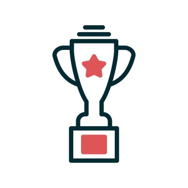 Kupa ikonu vektörü. İnce çizgi işareti. izole edilmiş sınır sembolü çizimi