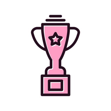 Kupa ikonu vektörü. İnce çizgi işareti. izole edilmiş sınır sembolü çizimi