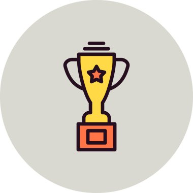 Kupa ikonu vektörü. İnce çizgi işareti. izole edilmiş sınır sembolü çizimi