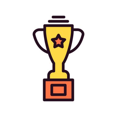 Kupa ikonu vektörü. İnce çizgi işareti. izole edilmiş sınır sembolü çizimi