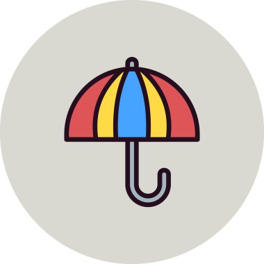 şemsiye simgesi vektör illüstrasyonu