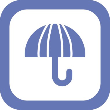 şemsiye simgesi vektör illüstrasyonu