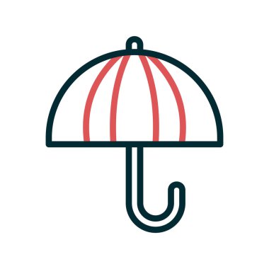 şemsiye simgesi vektör illüstrasyonu