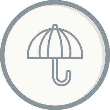 şemsiye simgesi vektör illüstrasyonu