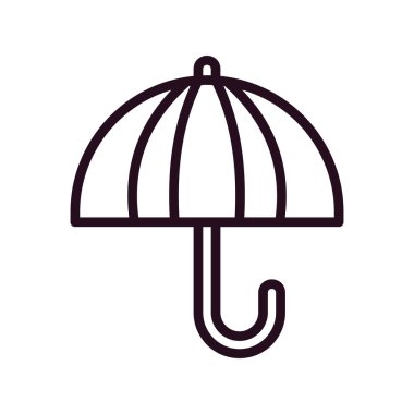şemsiye simgesi vektör illüstrasyonu