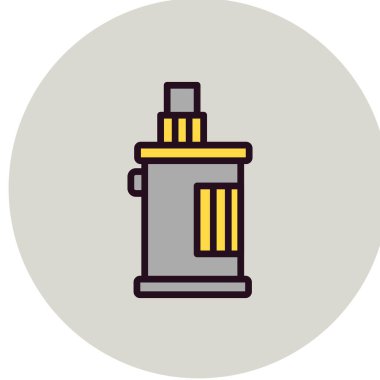 Vaper simgesi, vektör illüstrasyonu