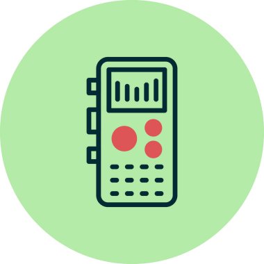 Kayıt oynatıcı simgesi, vektör illüstrasyonu