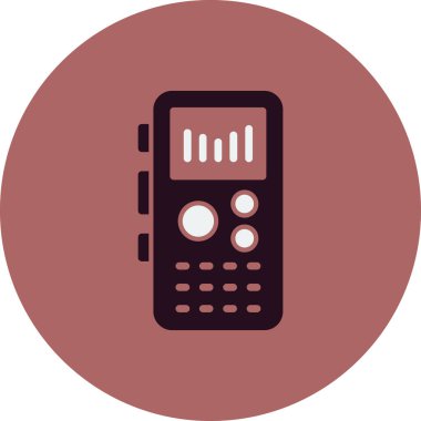 Kayıt oynatıcı simgesi, vektör illüstrasyonu