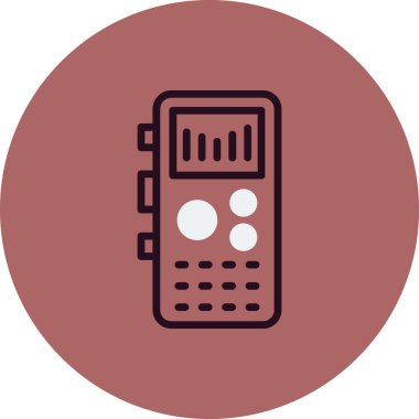 Kayıt oynatıcı simgesi, vektör illüstrasyonu