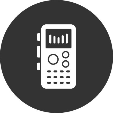 Kayıt oynatıcı simgesi, vektör illüstrasyonu