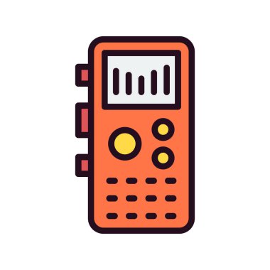 Kayıt oynatıcı simgesi, vektör illüstrasyonu